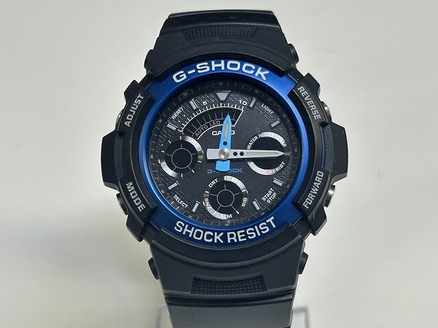 B2702-N41-3243◎ CASIO カシオ G-SHOCK ジーショック AW-591 黒文字盤 メンズ クォーツ 腕時計 現状品3◎拍卖