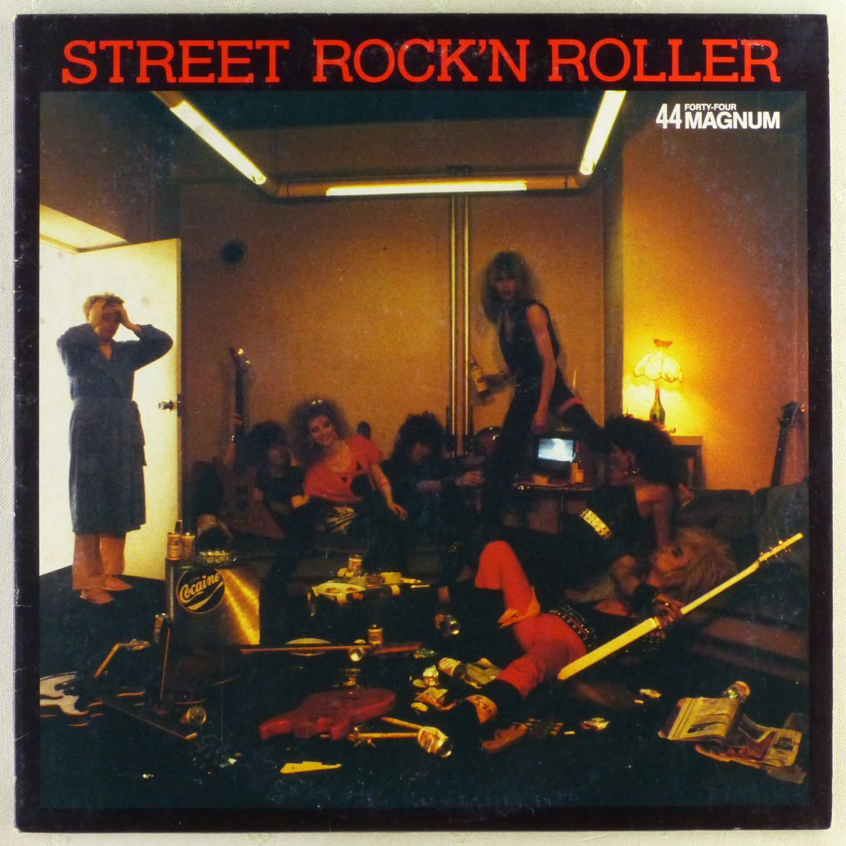■44MAGNUM|STREET ROCK'N ROLLER <LP 1984年 日本盤>2ndアルバム 広瀬“JIMMY”さとし、宮脇“JOE”知史 タトゥーシール付き拍卖