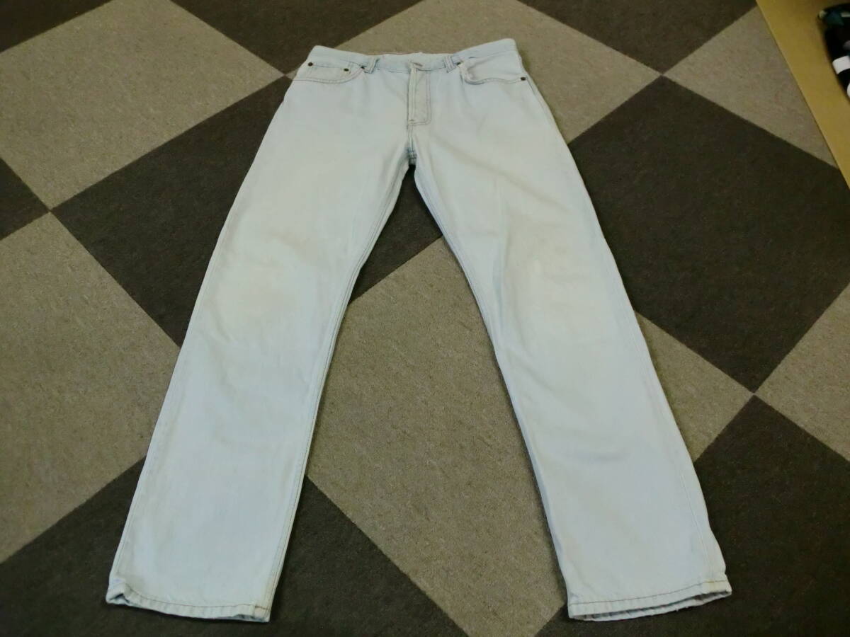 90s Levis501 約32インチ 色落ち 水色 USA製 リーバイス ヴィンテージ デニム ジーンズ ジーパン拍卖