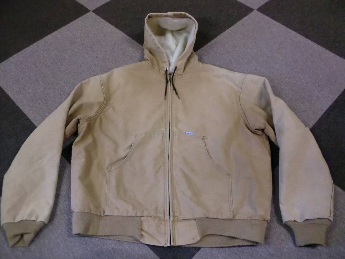 90s Carhartt アクティブジャケット M~L キャメル フェード カーハート ヴィンテージ パーカ フーディー ワーク ACTIVE JACKET 拍卖