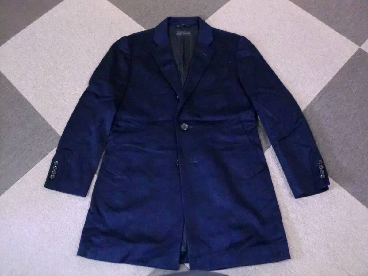 HILTON COLOMBO カシミア100% コート ITALY製生地 コロンボ ヒルトン CASHMERE 7347R194 チェスター カシミヤ 紺 ジャケット拍卖