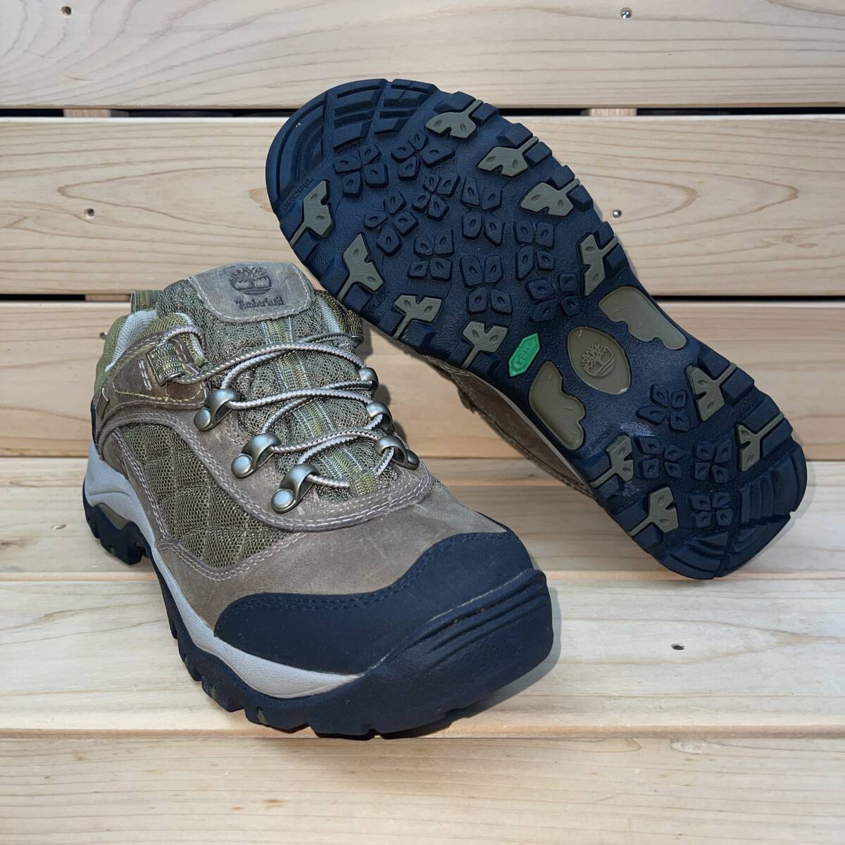 ティンバーランド 22.5cm ギャノン レザー ゴアテックス Timberland GANNON LOW LEATHER GORE-TEX ブラウン トレッキング スニーカー 3426R拍卖