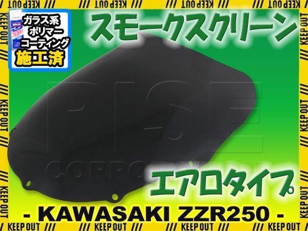 特典あり カワサキ ZZR250 ZZ-R250 EX250H エアロタイプ スモークスクリーン シールド フロントカウル 外装部品 カスタム Kawasaki拍卖
