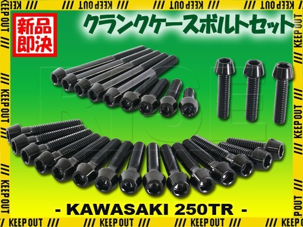 チタンボルト カワサキ 250TR専用 BJ250 クランクケース エンジンカバー ボルト セット 27本 ブラック 軽量化 カスタム拍卖