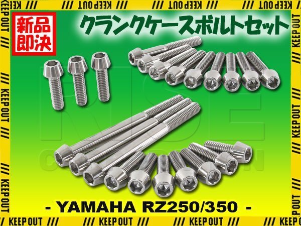 チタンボルト ヤマハ RZ250 RZ350専用 クランクケース エンジンカバー ボルト セット 22本 シルバー 軽量化 カスタム チタン拍卖