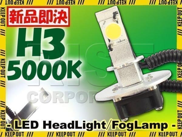 バイク用 H3 高輝度 LED ヘッドライト フォグランプ 5000K 5000ケルビン 1灯分 冷却ファン付き 高性能デジタルコントローラー 12V・24V用拍卖