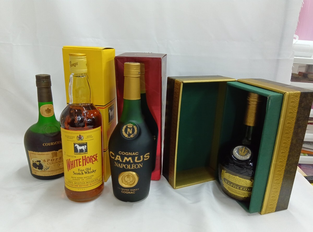 【直接引き取り大歓迎】【未開栓】 古酒 4点セット ブランデー ウイスキー コニャック カミュ ナポレオン拍卖