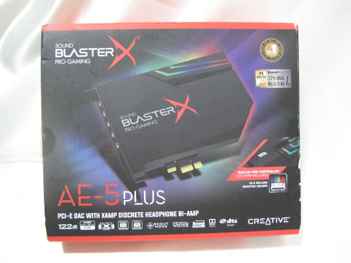 M3-591◆1円スタート 未開封品 CREATIVE SOUND BLASTER X PRO-GAMING AE-5PLUS ゲーミングサウンドカード SBX-AE5P-BKA ※送料説明文記載拍卖