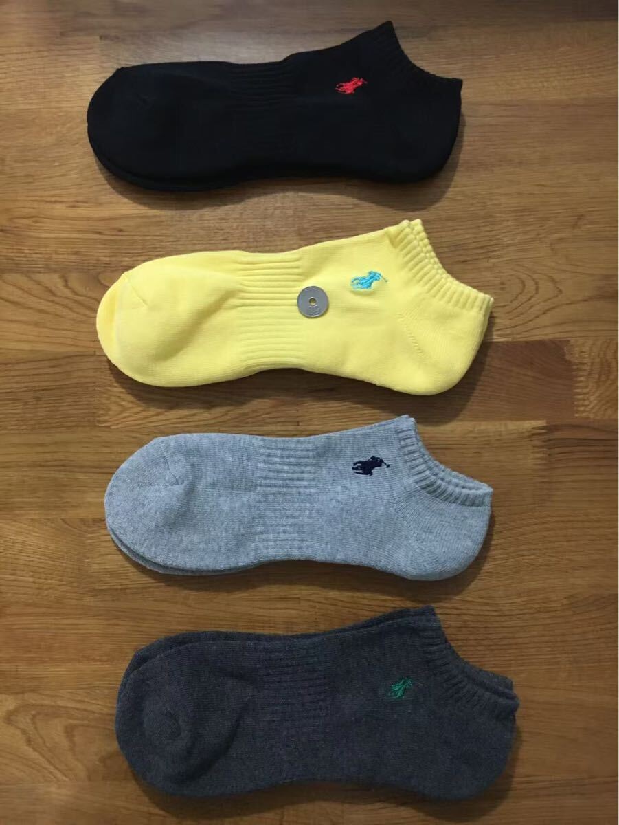 新品ポロラルフローレン メンズソックス靴下 4 足セット32拍卖