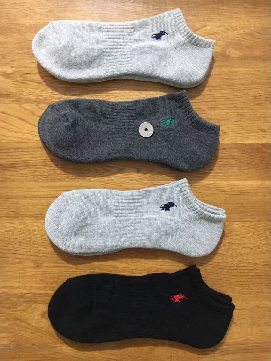 新品ポロラルフローレン メンズソックス靴下 4 足セット34拍卖