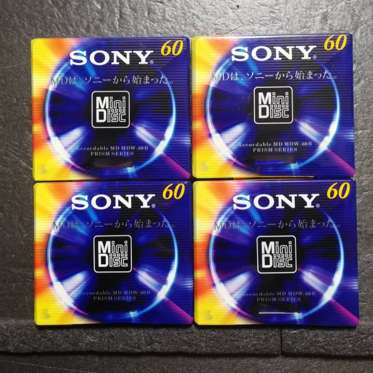 未開封 MD minidisc SONY PRISM SERIES MDW-60B 60分 4枚セット拍卖