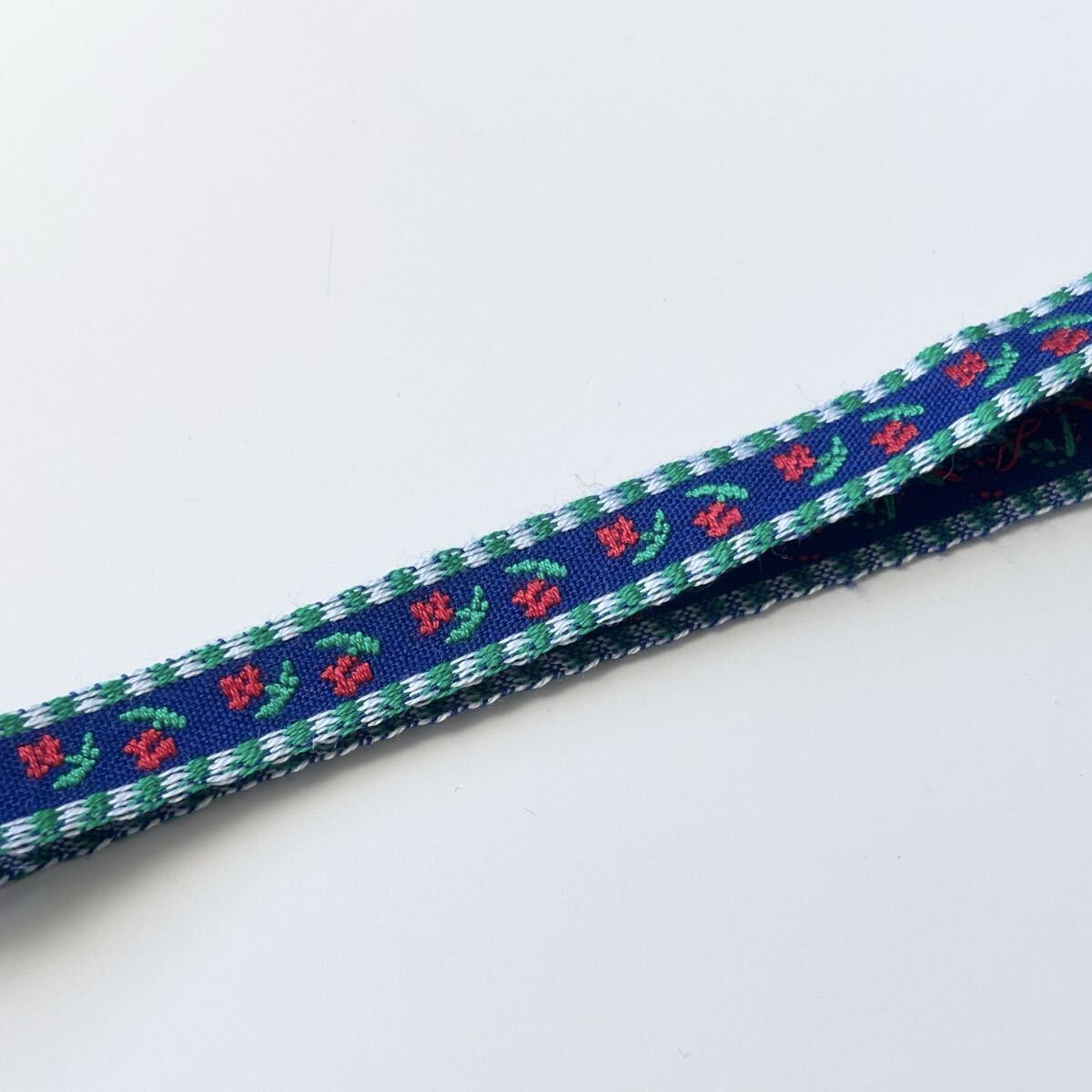 チロルテープ フラワーC 幅8mm長さ1.5m レトロ デッドストック チロリアンテープ 手芸 花拍卖