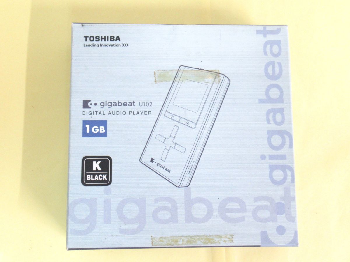 AO 8-7 TOSHIBA 東芝 gigabeat デジタル オーディオ プレイヤー MEU102 ブラック イヤホン 取扱説明書付拍卖