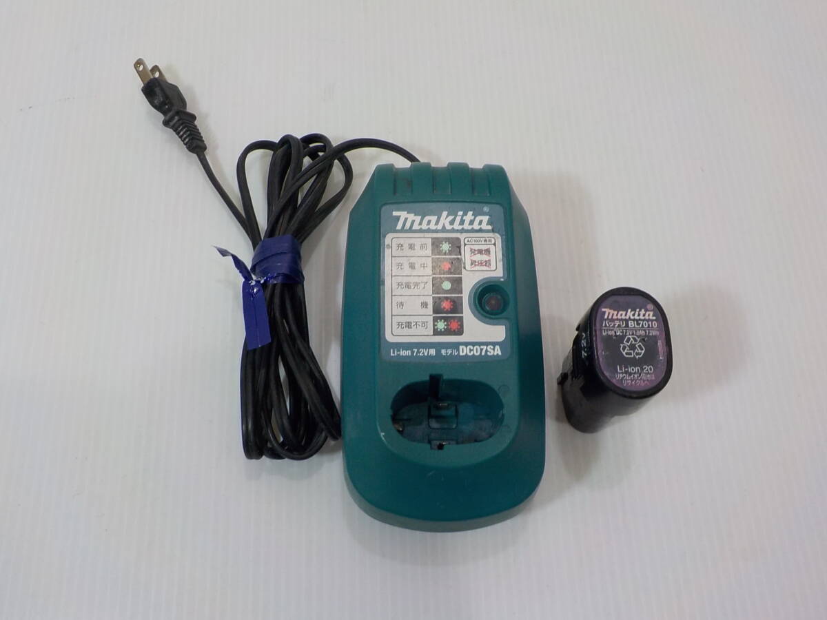 d622★マキタ純正 7.2V用 充電器 DC07SA バッテリー BL7010拍卖
