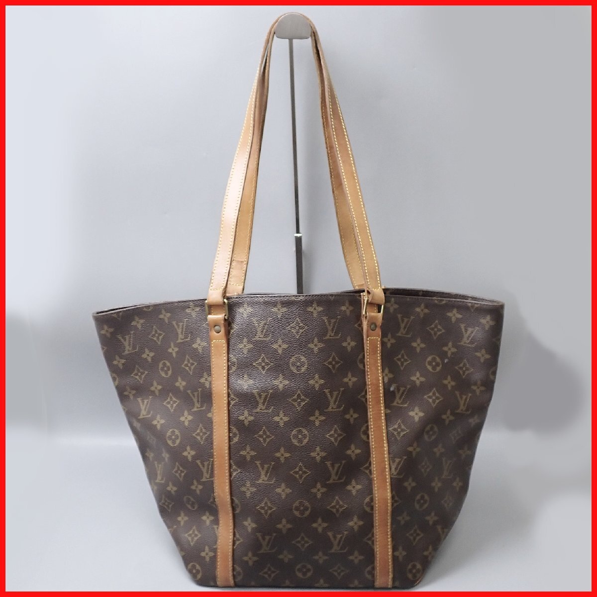 ★LOUIS VUITTON/ルイヴィトン モノグラム サックショッピ トートバッグ M51108/ブラウン/A4対応/肩掛けOK&1835300088拍卖