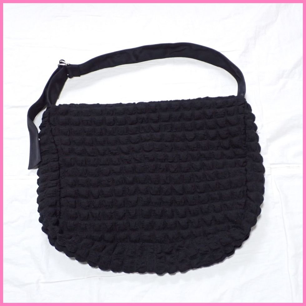 ★tk.TAKEO KIKUCHI/タケオキクチ × MUMU/むむ ビッグショルダーバッグ/ブラック/斜め掛けOK/A3対応/大容量&1835300079拍卖