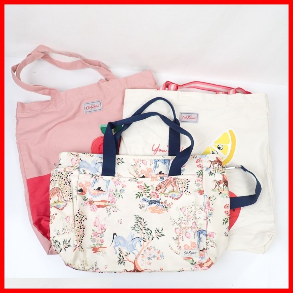 ★Cath Kidston/キャスキッドソン 2wayショルダーバッグ/アイボリー系 + トートバッグ 2点/ピンク/オフホワイト&2104600076拍卖