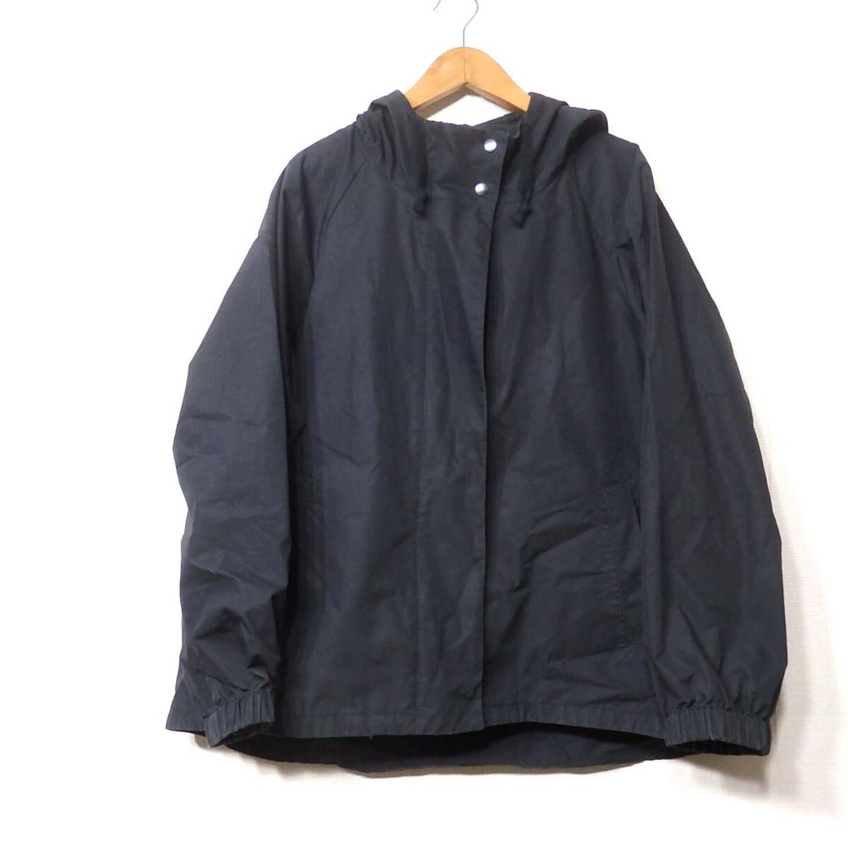 【送料無料】無印良品パーカージャケット/レディース 黒 M-Lサイズ 綿ナイロン混合 多少擦れあり MUJI拍卖