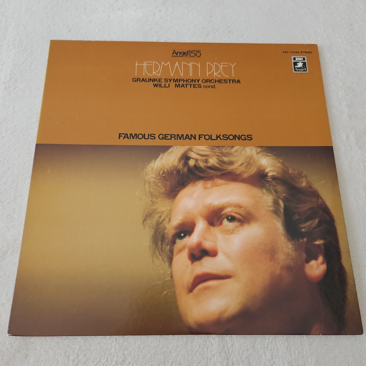 レコード プライ/ドイツ民謡集 ヘルマン・プライ ウィリー・マッテス指揮 グラウンケ交響楽団拍卖