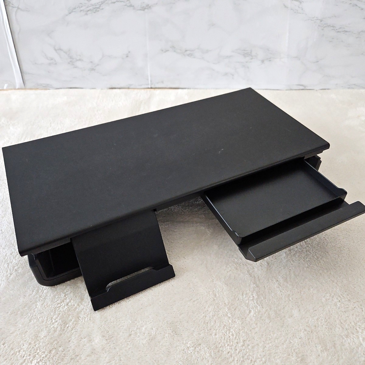 RoHS モニタースタンド 折りたたみ式 ノートパソコンスタンド ブラック トレイ 収納拍卖