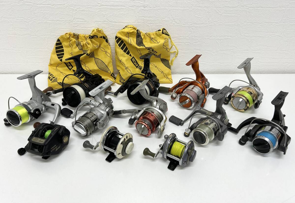 E-1378 【同梱不可】980円~ 現状品 釣具 リール まとめ 12点セット RYOBI/SHIMANO 等 釣り フィッシング 拍卖