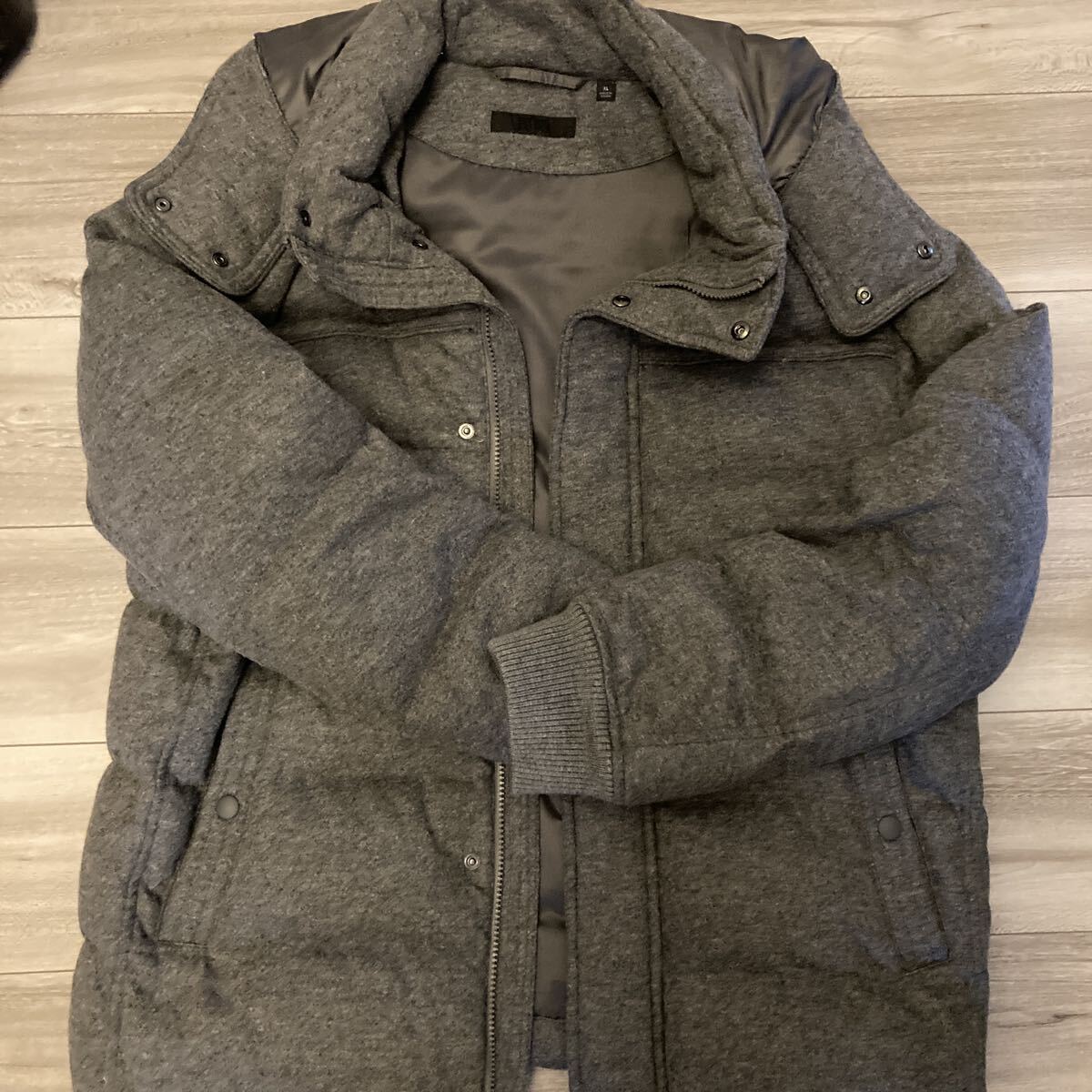 ユニクロ UNIQLO ダウンジャケット グレー X L拍卖