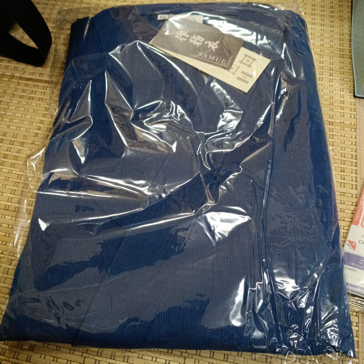 メンズ久留米織作務衣(LL)紺拍卖