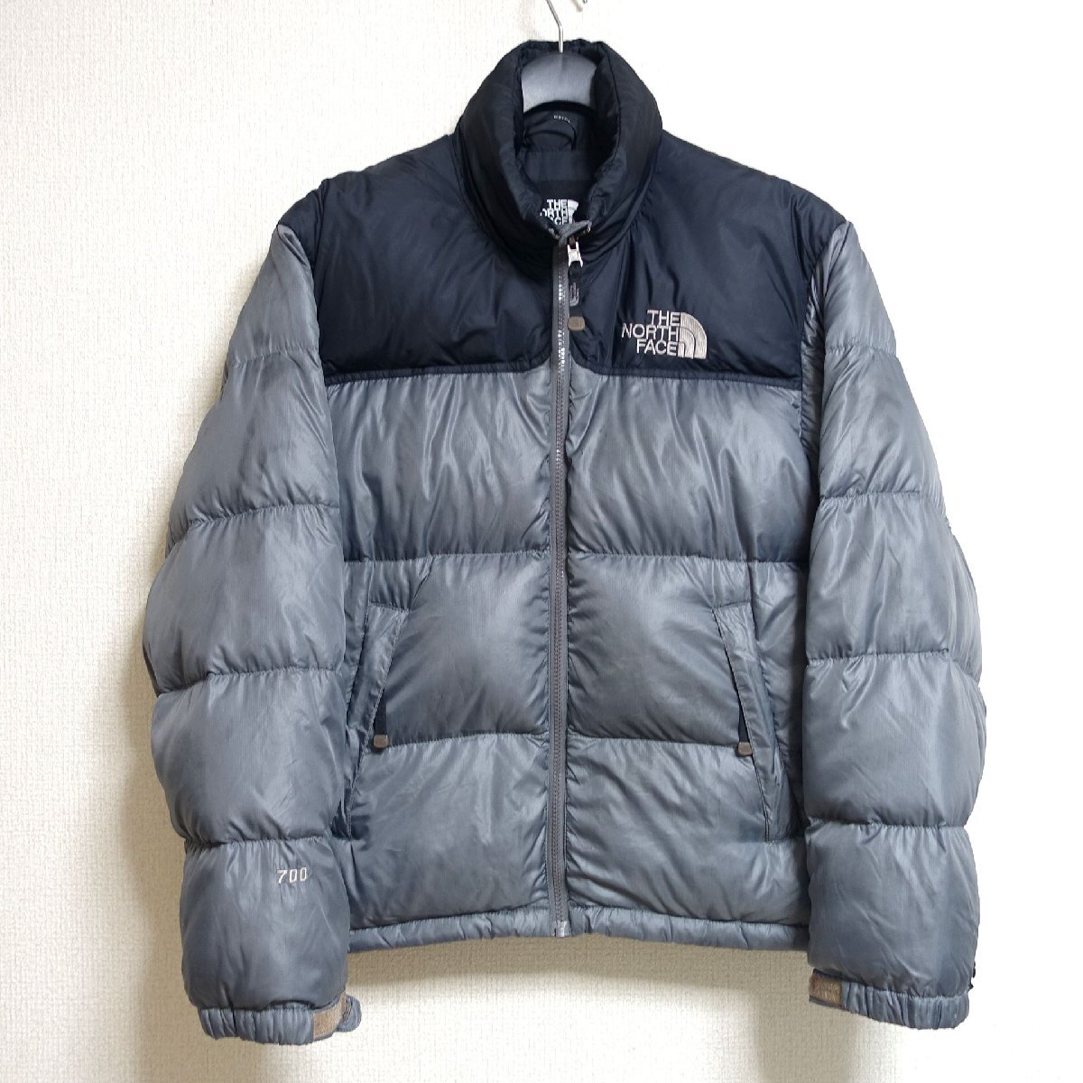 THE NORTH FACE ノースフェイス ヌプシ ダウンジャケット 700FP メンズ Sサイズ 正規品 グレー D10337拍卖
