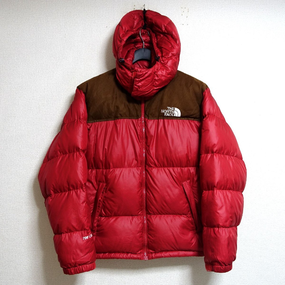 THE NORTH FACE ノースフェイス ヌプシ ダウンジャケット 700FP LTD メンズ Mサイズ 正規品 レッド D10341拍卖