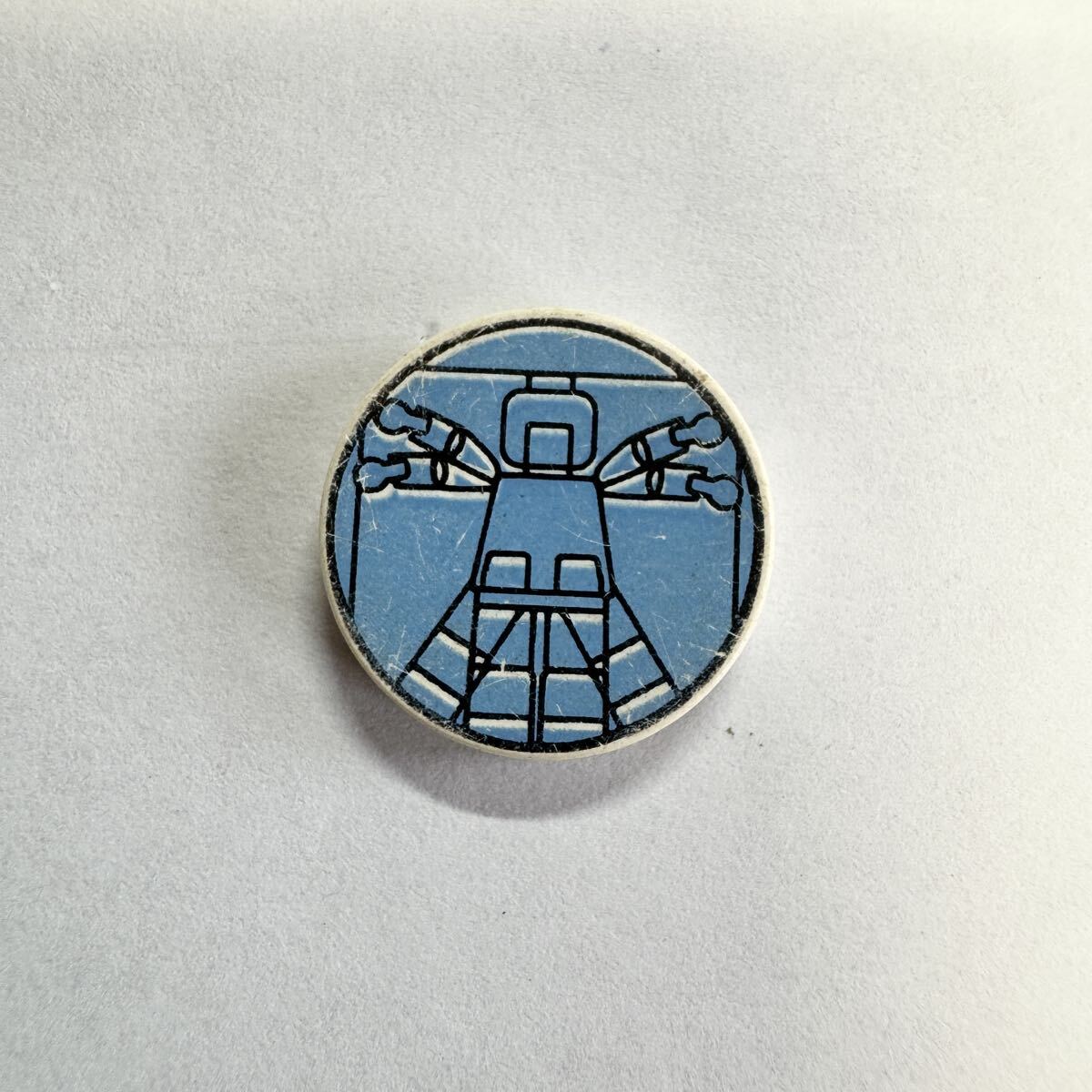 LEGO レゴ「火星探査」シリーズのミニフィギュアのタイル レオナルド・ダ・ヴィンチの有名な「ウィトルウィウス的人体図」パーツ 部品拍卖