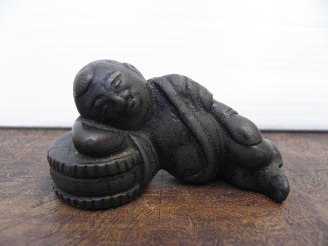 33 涅槃 置物 / 文鎮 提げ物 古銅 文房具 中国 古玩 拍卖