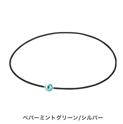 ★ファイテン★phiten★【早田ひな選手愛用】RAKUWAネック EXTREME ミラーボール(ライト) ペパーミントグリーン/シルバー 40㎝拍卖