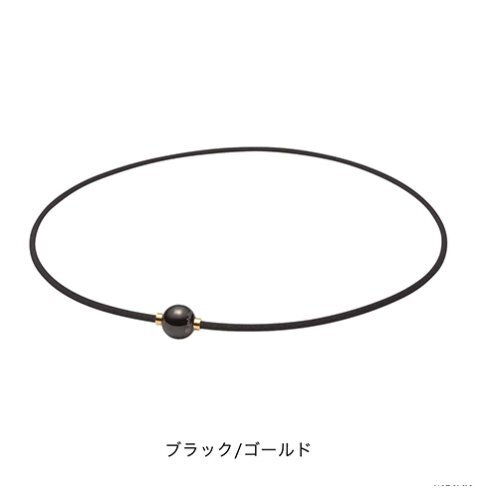 ★ファイテン★phiten★【羽生結弦選手愛用】★RAKUWAネックレス メタックス ミラーボール ブラック/ゴールド 45cm拍卖