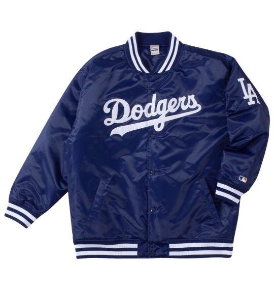【Fanatics】 大きいサイズ メンズ ロサンゼルス・ドジャース サテンスタジアムジャケット ネイビー 【ビッグサイズ】3Lサイズ拍卖