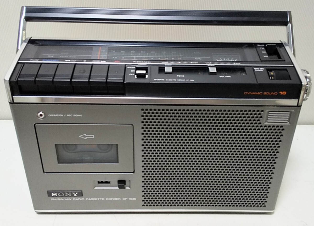 【未使用品】完品 SONY FM/SW/MW RADIO CASSETTE-CORDER「CF-1630」カセットラジオレコーダー 昭和 レトロ 八王子引き取りOK251047拍卖