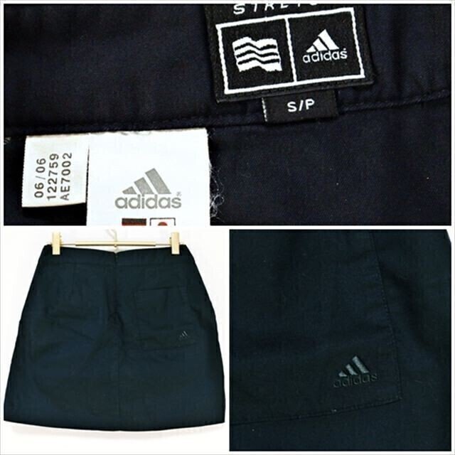CE5-U13☆//adidas/アディダス♪STRETCH*ボトムス一体型スカート/ゴルフ*シックな黒※一番安価な送料はゆうパケットなら280円拍卖
