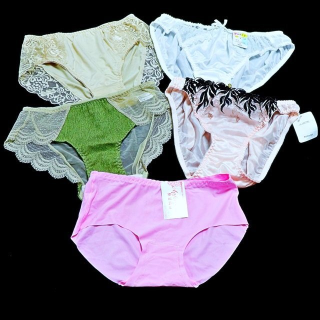 CX5-717//新品未使用☆サイズ色々☆シンプルからゴージャスまで揃った贅沢ショーツ5枚セット※一番安価で送料ゆうパケット250円拍卖