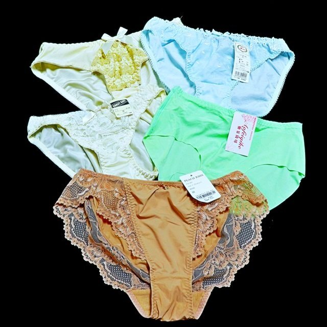 CX5-716//新品未使用☆M~LLサイズ☆毎日使いやすい色合いと繊細レースを楽しめるショーツ5枚セット※一番安価で送料ゆうパケット250円拍卖