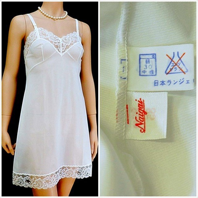 CX5-809//新品未使用/Naigai☆しっとりとした肌触り☆レトロムード漂う美しいクラシカルスリップ※一番安価で送料ゆうパケット250円拍卖