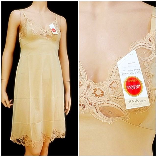 CE5-U77☆//Wacoalワコール♪新品*ナイロン100%*伸縮性有*つるさら極上♪フィットラインスリップ※一番安価な送料はゆうパケットなら250円拍卖