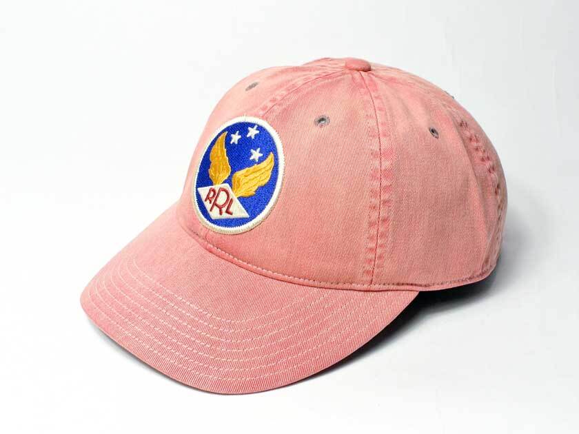 新品【RRL/ダブルアールエル】ウィングドロゴ ツイル ボール キャップ/フェイデッド レッド・6枚パネル・パッチ刺繍・ベースボールキャップ拍卖