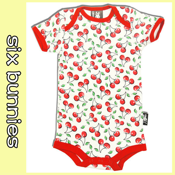 【6~12】ベビー服【ロンパース】チェリー シックス バニーズ 出産祝い タトゥー柄 女の子 アメリカン アメカジ ロック ロカビリー拍卖