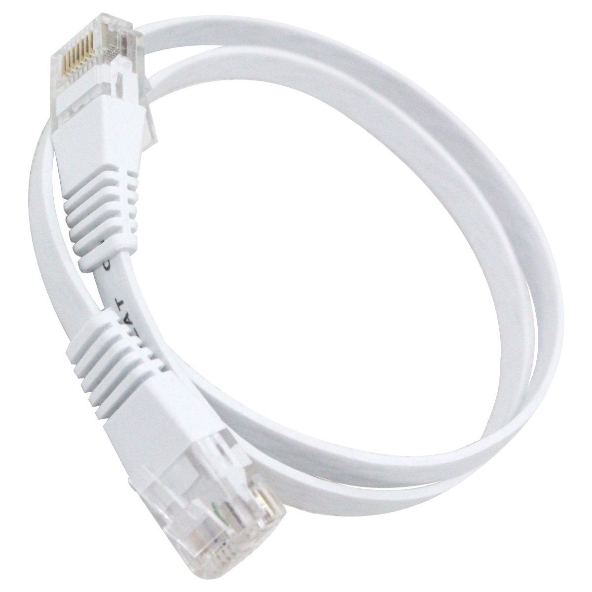 CAT6 カテゴリ6 薄型スーパーフラット LANケーブル 1m 100cm ホワイト パソコン インターネット PC Wi-Fi WiFi ルーター 無線 有線 配線拍卖