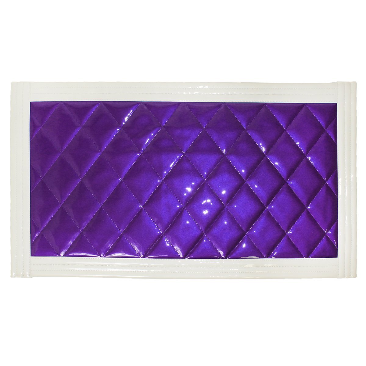 【送料無料】トラック 泥除け マット マッドフラップ 810mm×450mm 81cm×45cm ホワイト×パープル拍卖