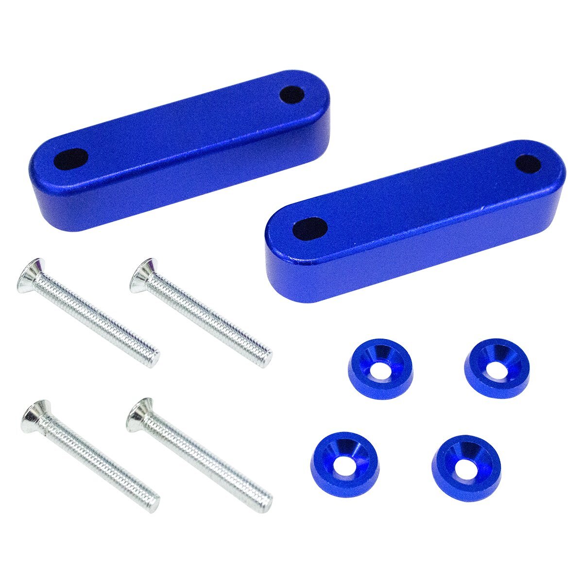 【送料無料】エンジンルームの熱を逃がす! アルミ製 ボンネット スペーサー 『青 ブルー』 フードライザー 旧車 アメ車 ジムニー 2cm拍卖