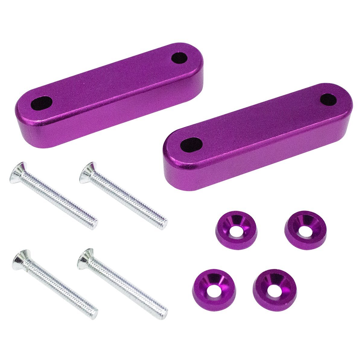 【送料無料】エンジンルームの熱を逃がす! アルミ製 ボンネット スペーサー 『紫 パープル』 フードライザー 旧車 アメ車 ジムニー 2cm拍卖