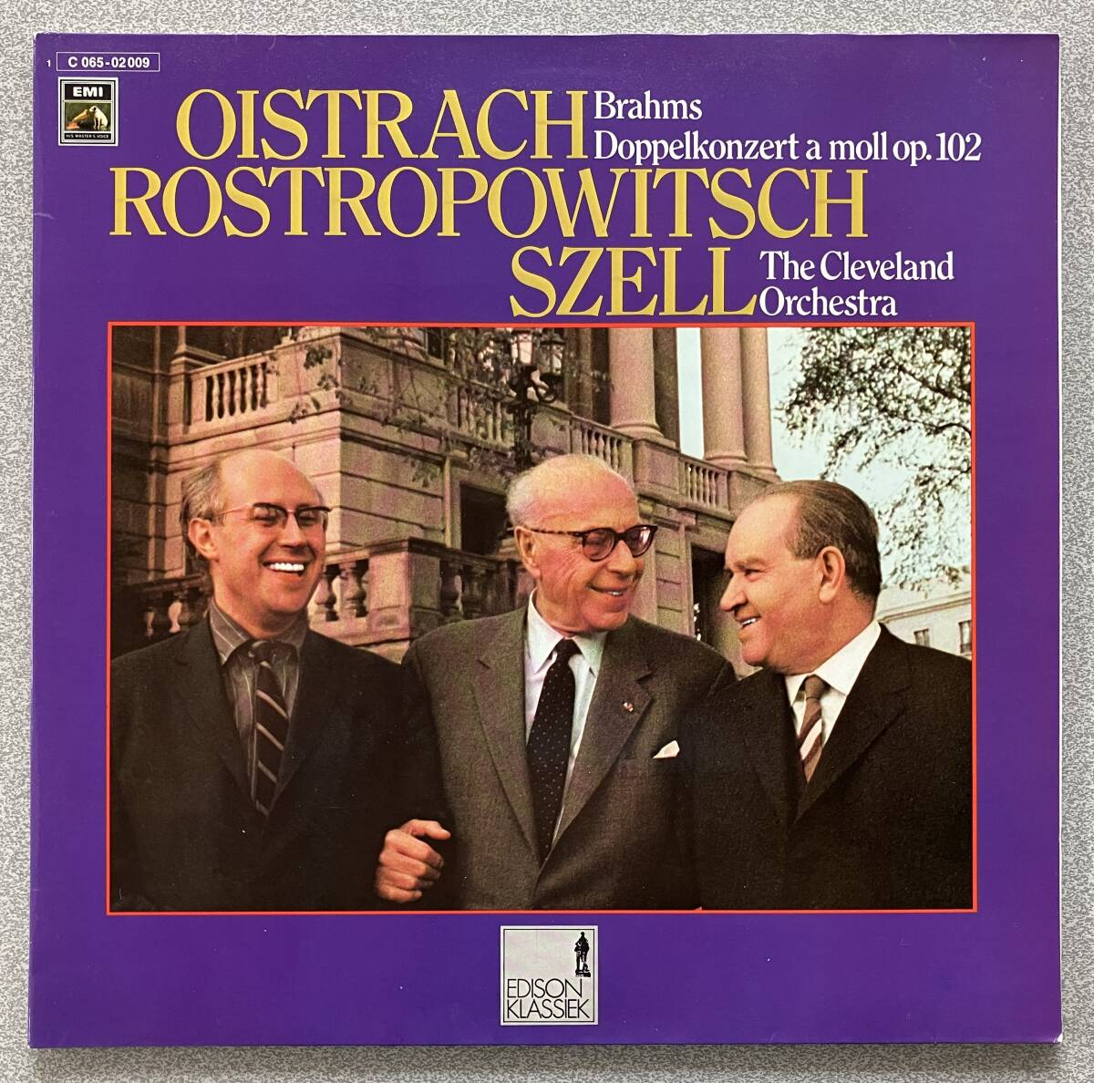 独EMI 金 セル/オイストラフ/ロストロポーヴィチ 1969年奇跡の協演 ブラームス 二重協奏曲 新同超美盤拍卖