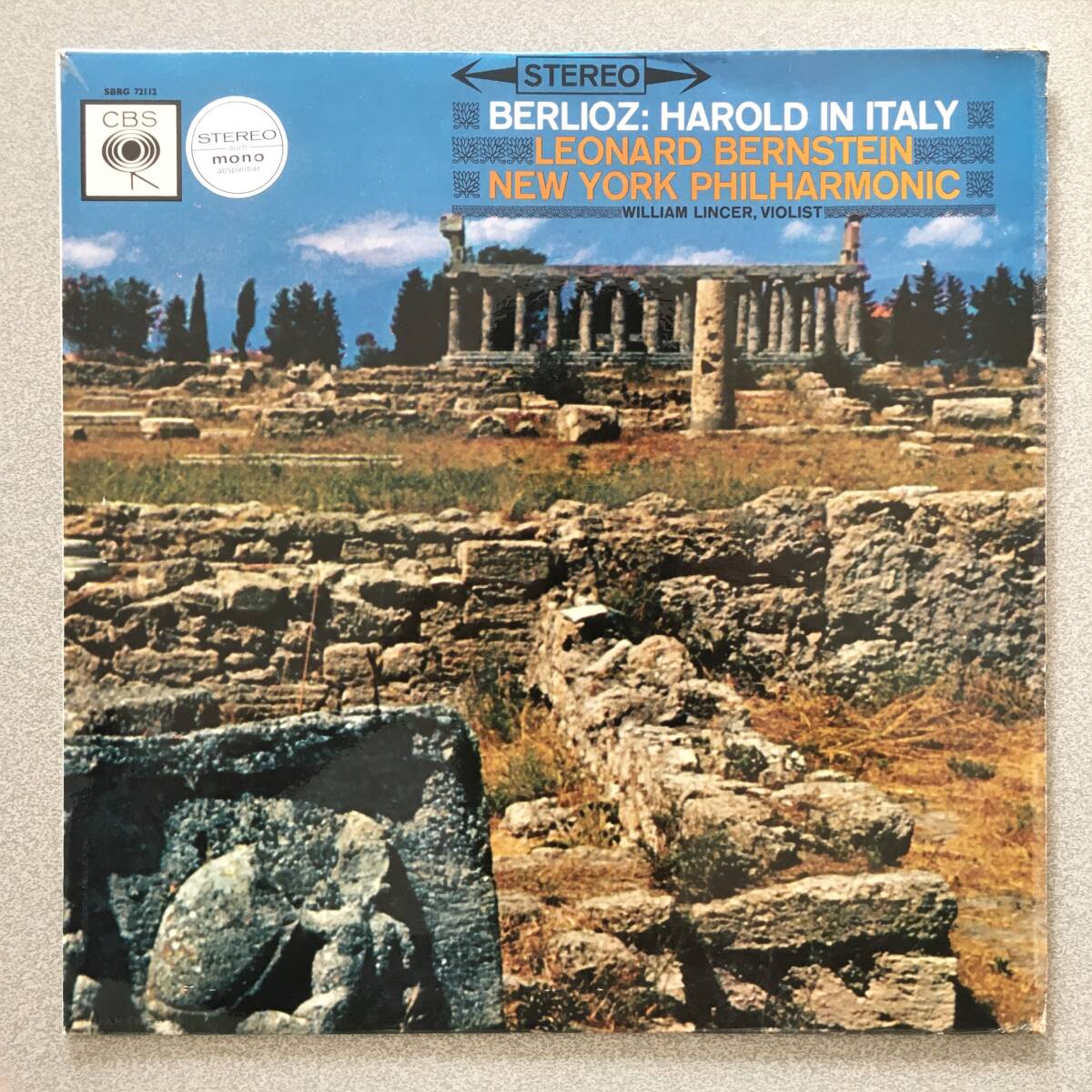 英CBS SBRG バーンスタイン/NYPO ベルリオーズ 「イタリアのハロルド」 ステレオ初期の代表的レコード 超美品拍卖