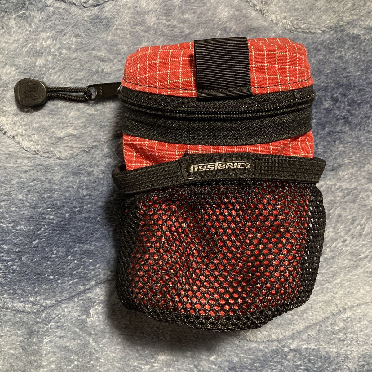 ヒステリックグラマー リップストップ チェック クイックポケット ポーチ ナイロン アウトドア マルチケース 小物入れ バッグチャーム拍卖