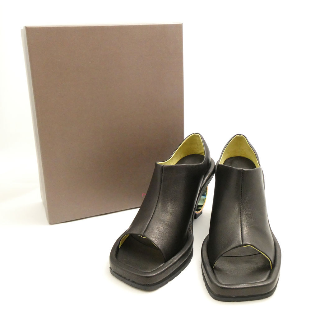 美品 MANA マナ 542170 ミュール 39 24.5cm相当 サークルヒール サンダル オープントゥ レディース AM7440拍卖